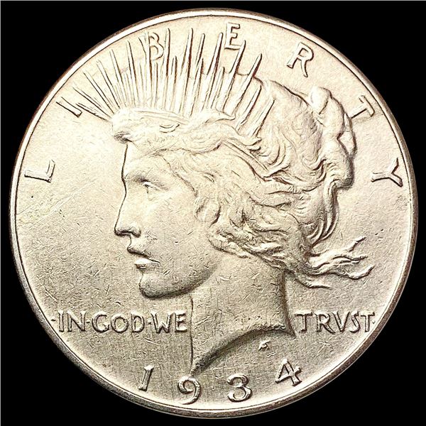 1934 Silver Peace Dollar CLOSELY UNCIRCULATED
