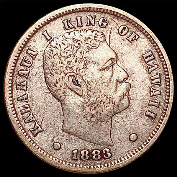 1883 Kingdom of Hawaii Dime NEARLY UNCIRCULATED
