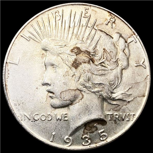 1935 Silver Peace Dollar NEARLY UNCIRCULATED