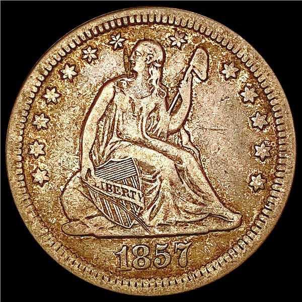 1857 Seated Liberty Quarter LIGHTLY CIRCULATED