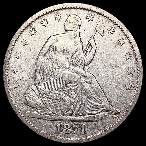 1871-S Seated Liberty Half Dollar LIGHTLY CIRCULATED