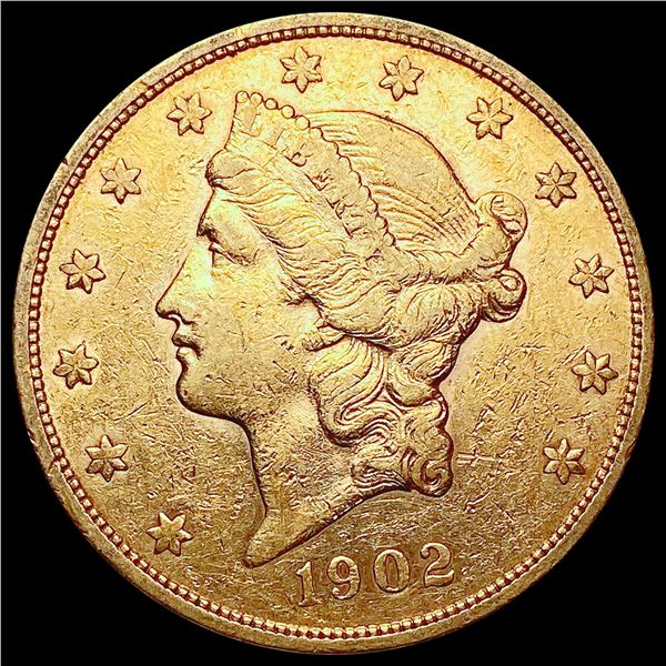 1902-S $20 Gold Double Eagle CLOSELY UNCIRCULATED