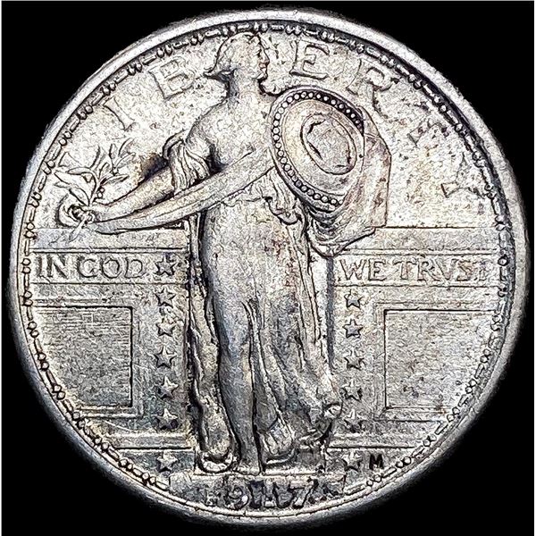 1917 T1 Standing Liberty Quarter LIGHTLY CIRCULATED