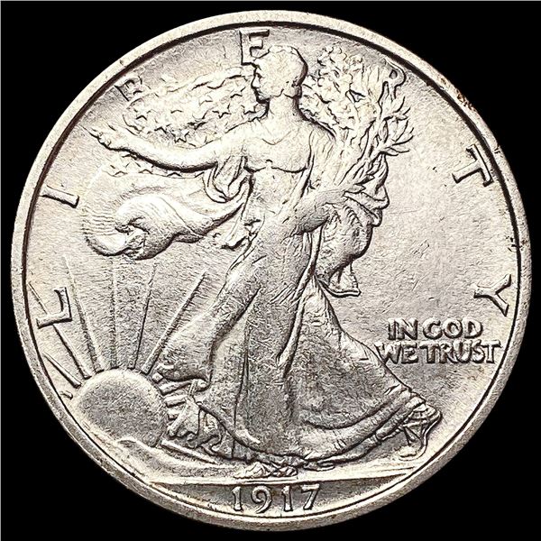 1917-S Walking Liberty Half Dollar CHOICE AU