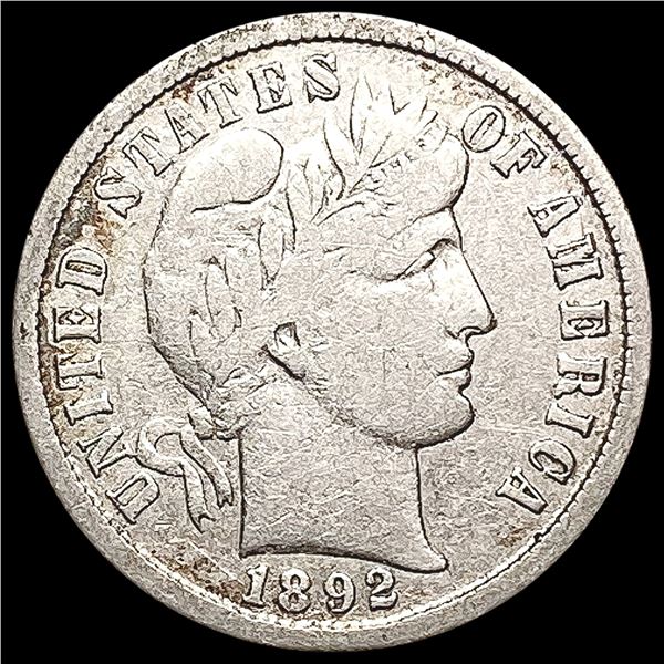 1892-S Barber Dime NICELY CIRCULATED