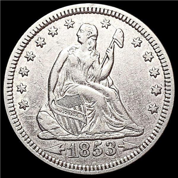 1853 Seated Liberty Quarter CLOSELY UNCIRCULATED