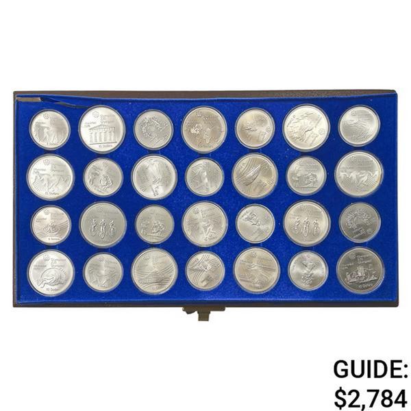 1976 Montreal Olympics Silver $5 and $10 Coin Set [28 Coins]