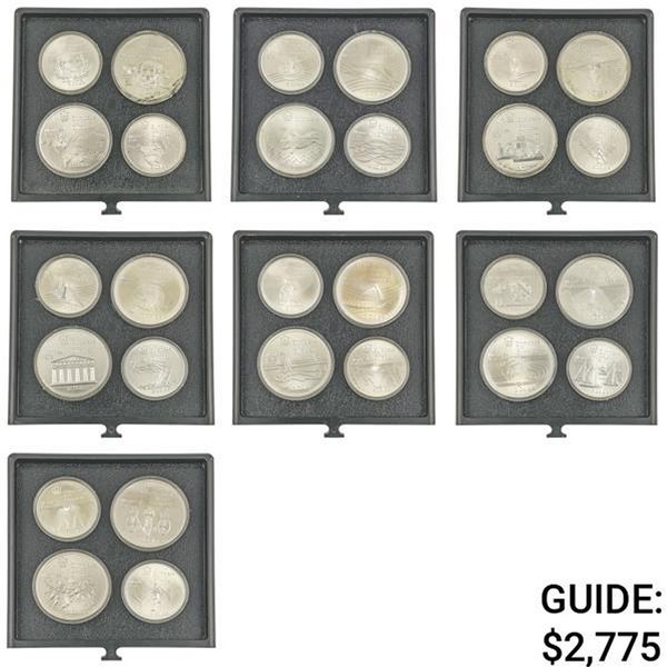 1976 Box Set Montreal Olympics Silver $5 and $10 Coin Set [28 Coins]