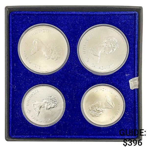 1976 Montreal Olympics 4 Coin Silver Set [4 Coins]