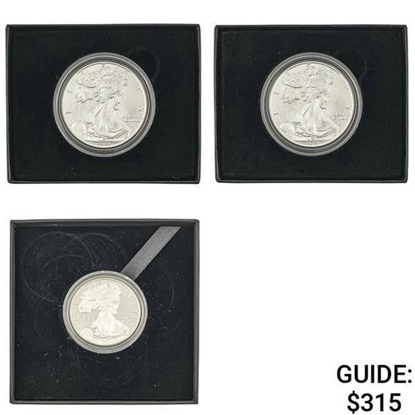 2012-2021 American Silver Eagle Lot [3 Coins]