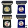 Image 1 : 1999-2017 Colored American Silver Eagle Lot [4 Coins]