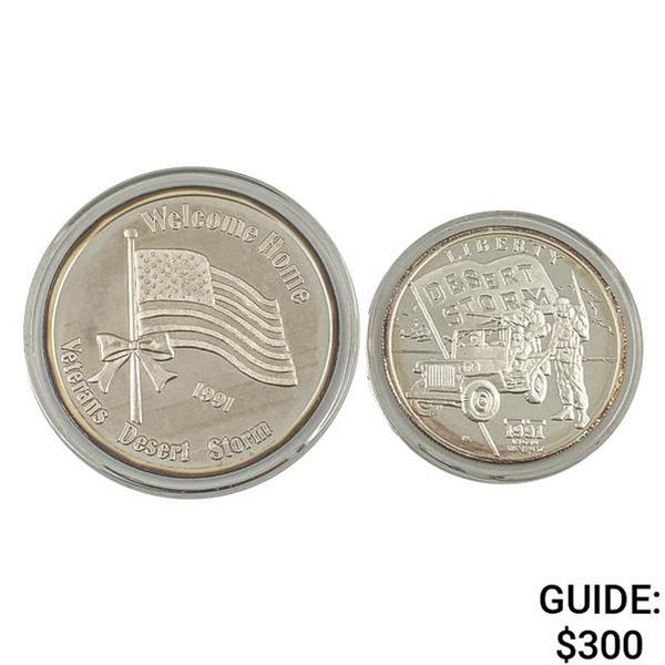3oz Silver Round Lot [2 Coins]