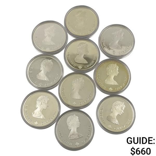1976 Montreal Olympics $5 Silver Coin Lot [10 Coins]