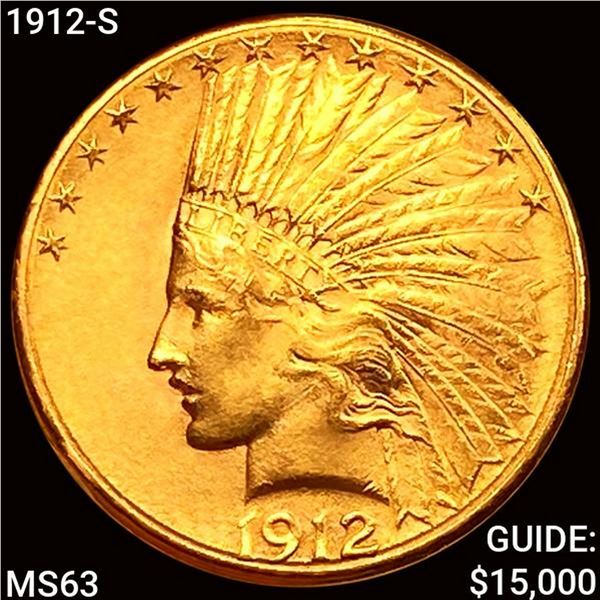 1912-S $10 Gold Eagle CHOICE BU