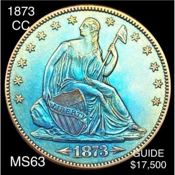 1873-CC Seated Liberty Half Dollar CHOICE BU