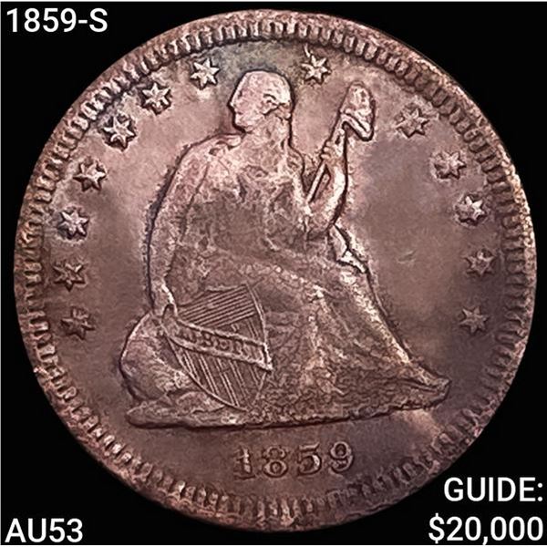 1859-S Seated Liberty Quarter CLOSELY UNCIRCULATED