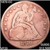 Image 1 : 1870-CC Seated Liberty Dollar LIGHTLY CIRCULATED