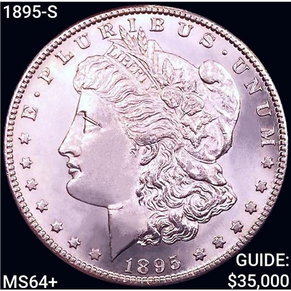 1895-S Morgan Silver Dollar CHOICE BU+