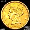 Image 1 : 1851-C $2.50 Gold Quarter Eagle CHOICE AU