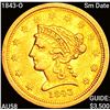 Image 1 : 1843-O Sm Date $2.50 Gold Quarter Eagle CHOICE AU