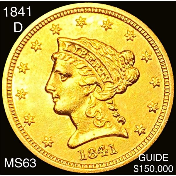 1841-D $2.50 Gold Quarter Eagle CHOICE BU
