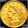 Image 1 : 1857-O $2.50 Gold Quarter Eagle CHOICE BU
