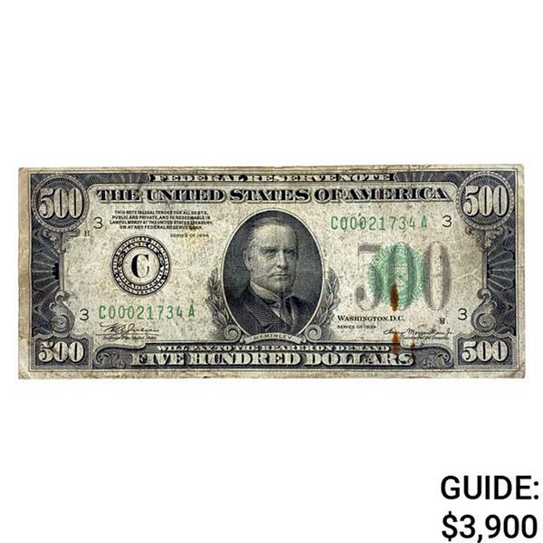 1934 $500 U.S. Federal Reserve Note