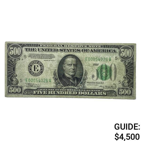 1934A $500 U.S. FRN - Richmond Very Fine+