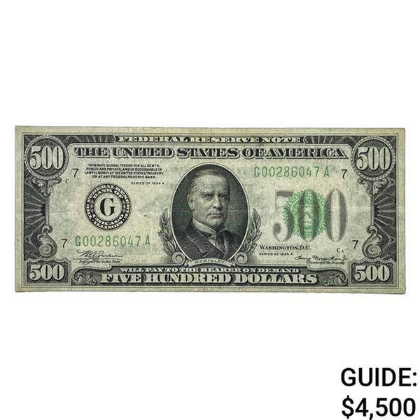 1934A $500 U.S. FRN - Chicago AU