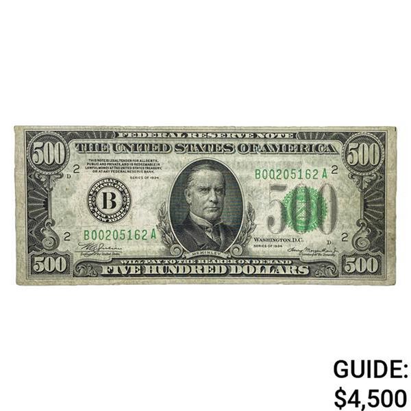 1934 $500 U.S. FRN - New York XF+