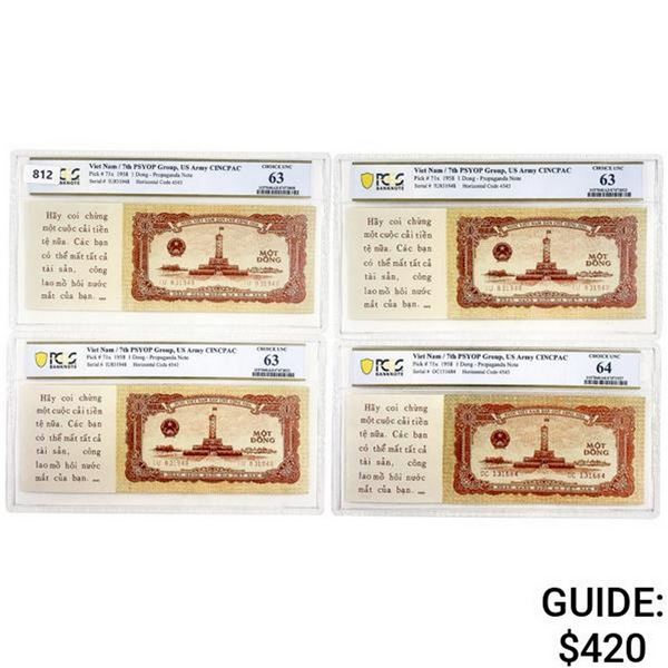 [4] 1958 M Viet Nam 1 Dong Propaganda Note PCGS 63/64
