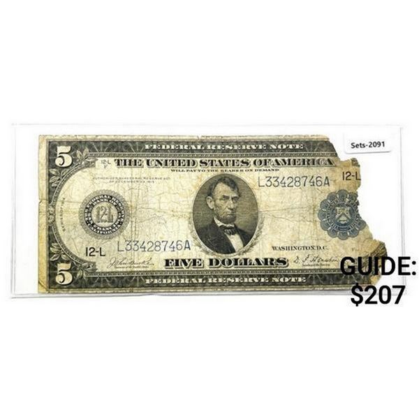 1913 $5 Fed. Reserve Note