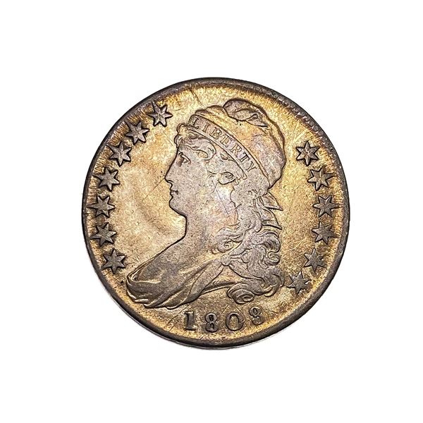 1808 Capped Bust Half Dollar ABOUT UNCIRCULATED