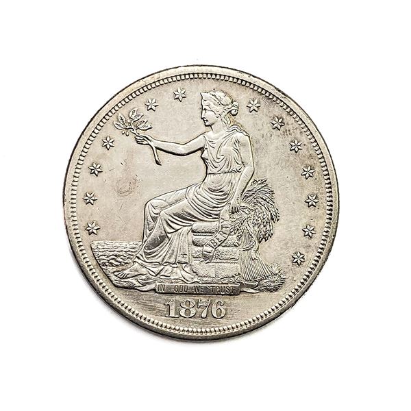 1876-S Silver Trade Dollar NEARLY UNCIRCULATED