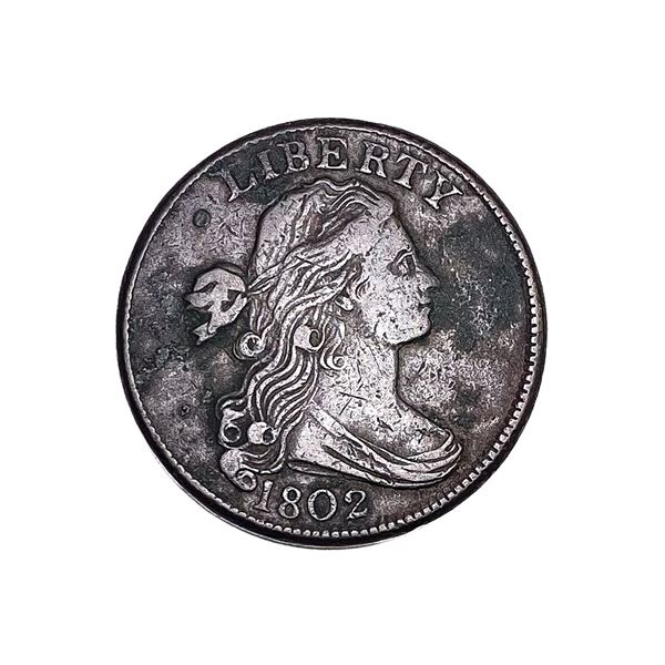 1802 Draped Bust Large Cent ABOUT UNCIRCULATED