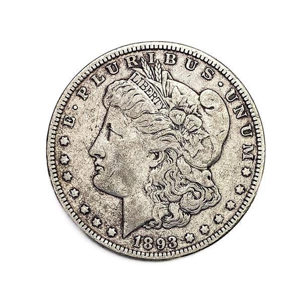1893 Morgan Silver Dollar ABOUT UNCIRCULATED