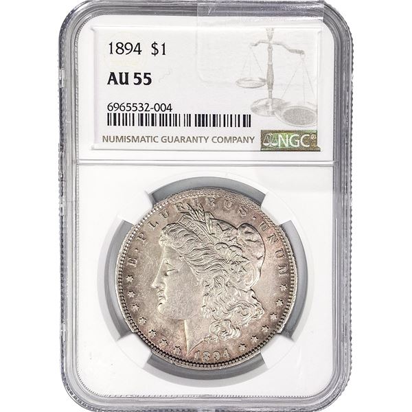 1894 Morgan Silver Dollar NGC AU55