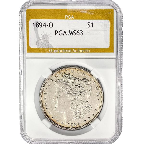 1894-O Morgan Silver Dollar PGA MS63