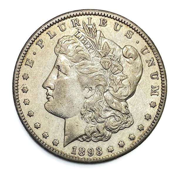 1893-CC Morgan Silver Dollar NEARLY UNCIRCULATED