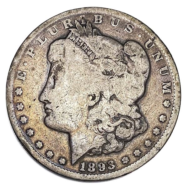 1893-CC Morgan Silver Dollar NICELY CIRCULATED