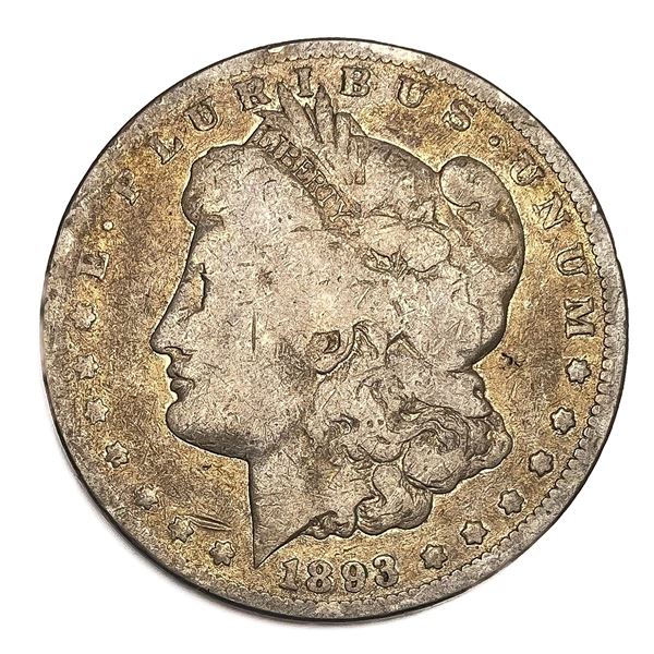 1893-CC Morgan Silver Dollar NICELY CIRCULATED