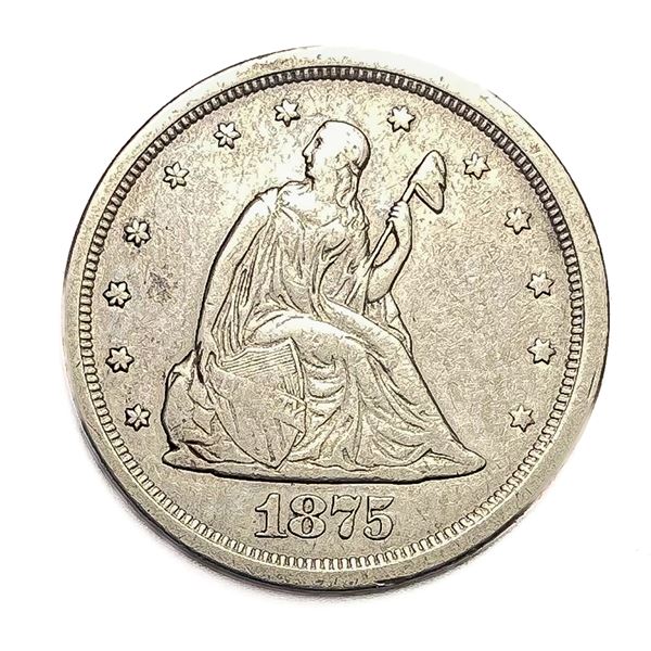 1875-S Twenty Cent Piece LIGHTLY CIRCULATED