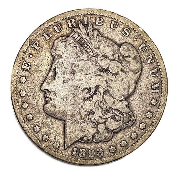 1893-CC Morgan Silver Dollar NICELY CIRCULATED