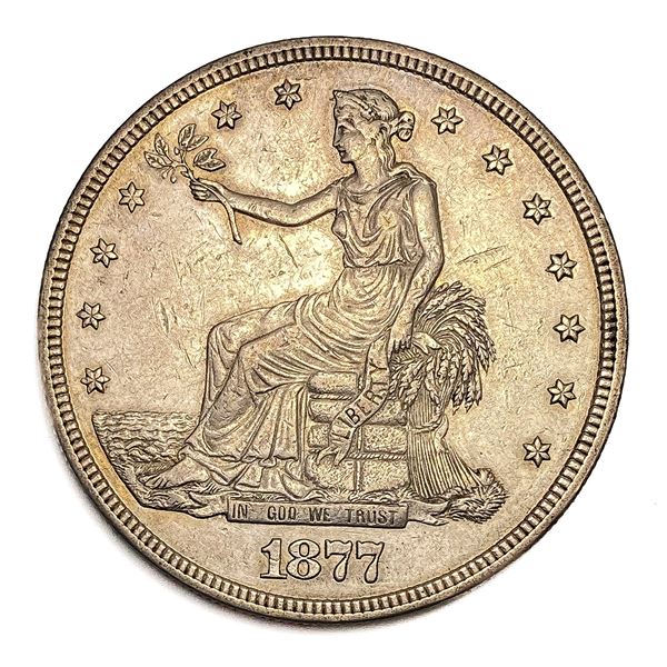 1877 Silver Trade Dollar CLOSELY UNCIRCULATED