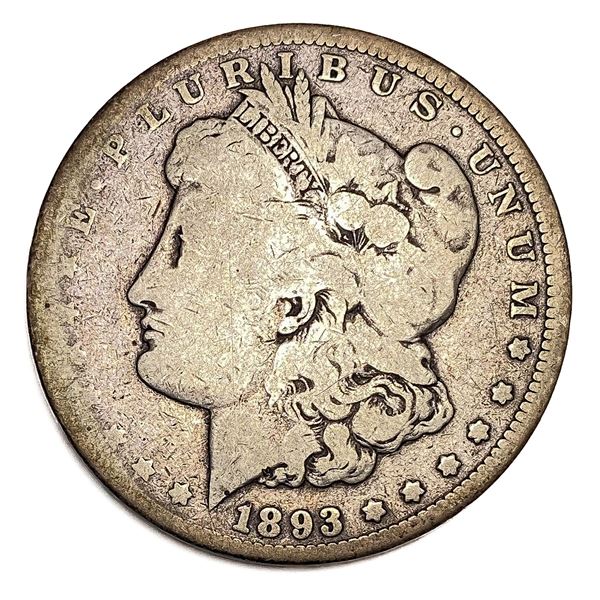 1893-CC Morgan Silver Dollar NICELY CIRCULATED