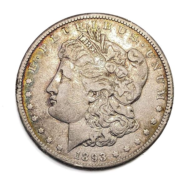 1893-CC Morgan Silver Dollar LIGHTLY CIRCULATED