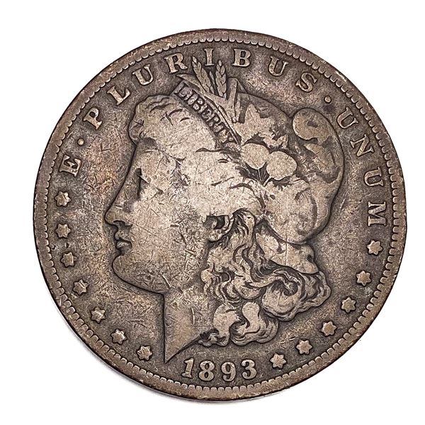 1893-CC Morgan Silver Dollar NICELY CIRCULATED