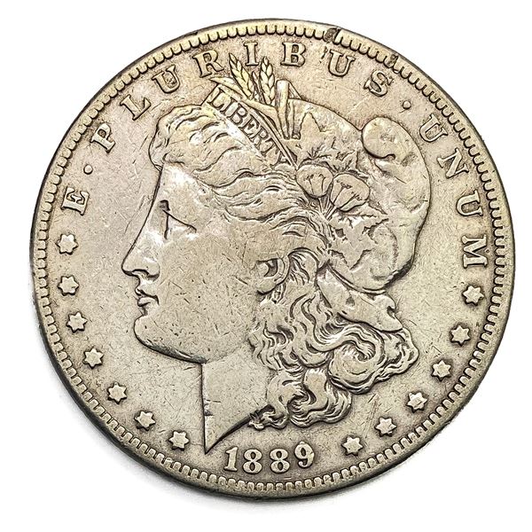 1889-CC Morgan Silver Dollar Fine