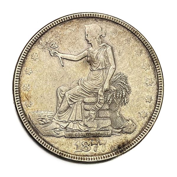 1877 Silver Trade Dollar AU