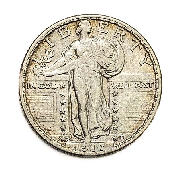 1917-D T2 Standing Liberty Quarter AU